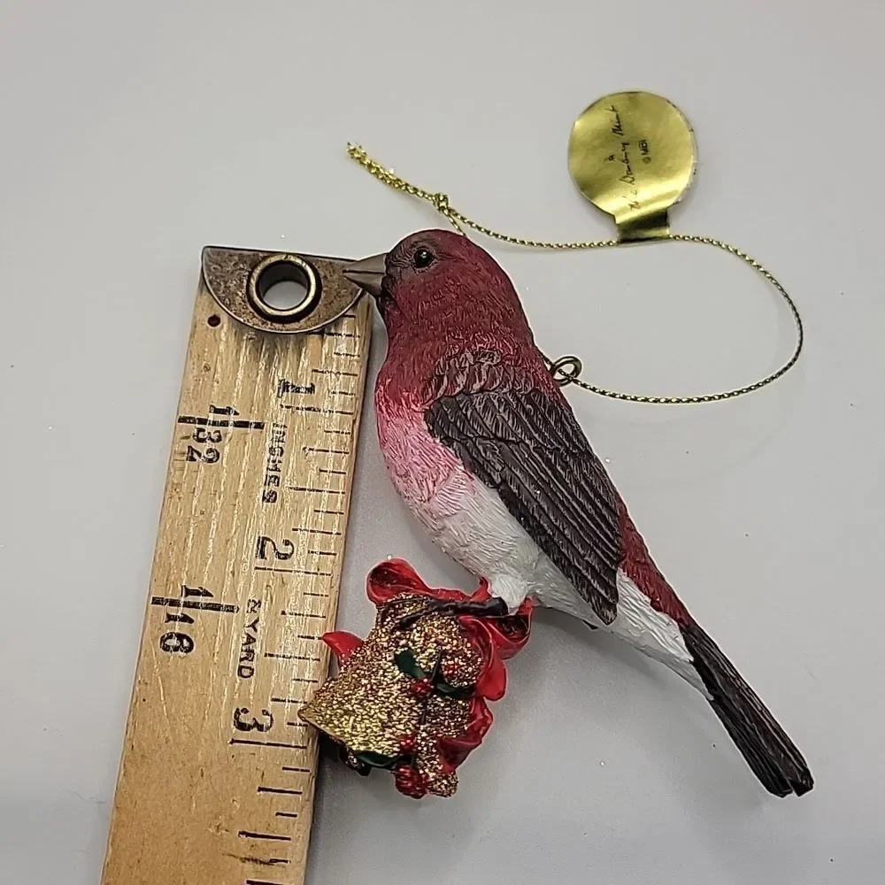 Danbury Mint Christmas Songbird Ornament Purple Finch Retired